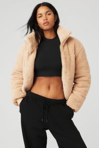 Bunda Puffer Alo Yoga Snow Angel Puffer Hnědé | SLMDYUX-08