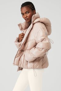 Bunda Puffer Alo Yoga Stunner Puffer Růžové | UAGKHND-21