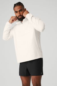 Bundy Alo Yoga Ripstop 1/4 Zip On-Set Bílé | ACFILEO-26