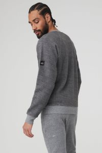 Mikiny S Kapucí Alo Yoga Relaxed Crew Neck Sweatshirt Šedé | XNISKFJ-35