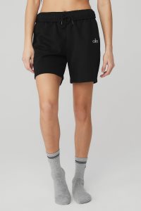 Ponožky Alo Yoga Half-Crew Throwback Šedé Černé | FZKSDCT-15