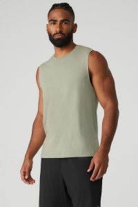 Tílko Alo Yoga The Triumph Muscle Citrón Zelene | XCYVLND-86