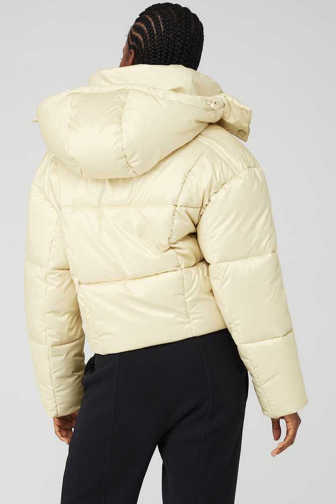 Bunda Puffer Alo Yoga Pearlized Pristine Puffer Světle Žluté | RGYPEQT-91