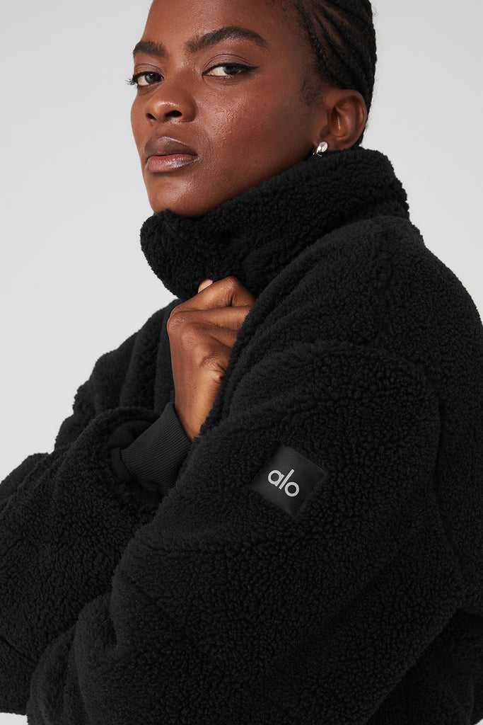 Bunda Puffer Alo Yoga Snow Angel Puffer Černé | EDTYCFO-69