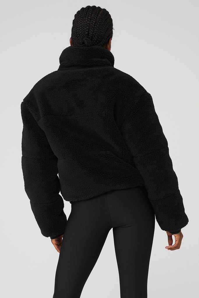 Bunda Puffer Alo Yoga Snow Angel Puffer Černé | EDTYCFO-69