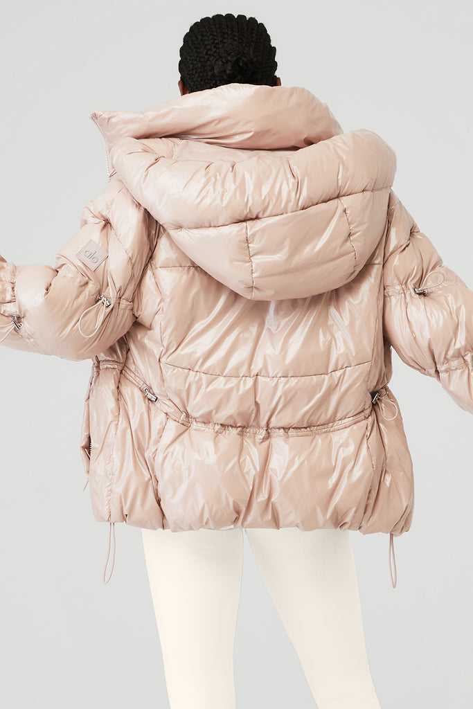 Bunda Puffer Alo Yoga Stunner Puffer Růžové | UAGKHND-21