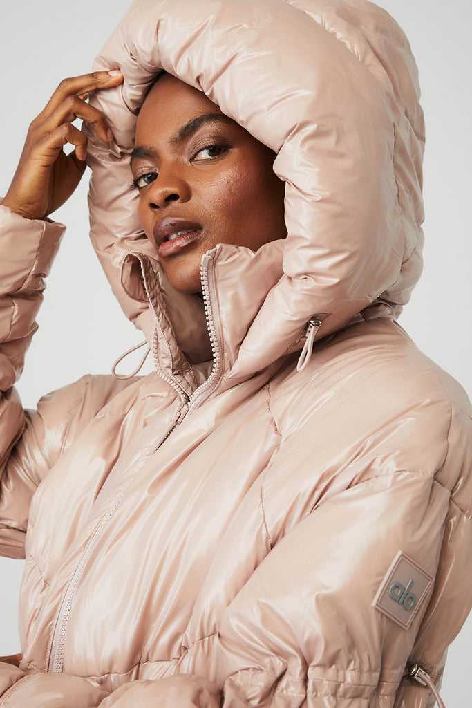 Bunda Puffer Alo Yoga Stunner Puffer Růžové | UAGKHND-21