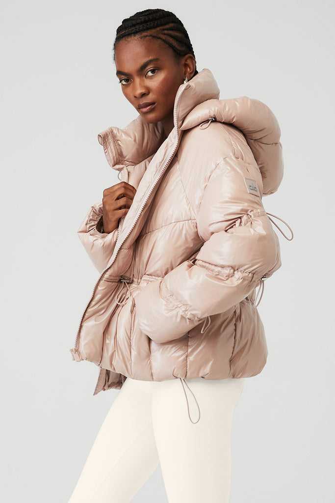 Bunda Puffer Alo Yoga Stunner Puffer Růžové | UAGKHND-21