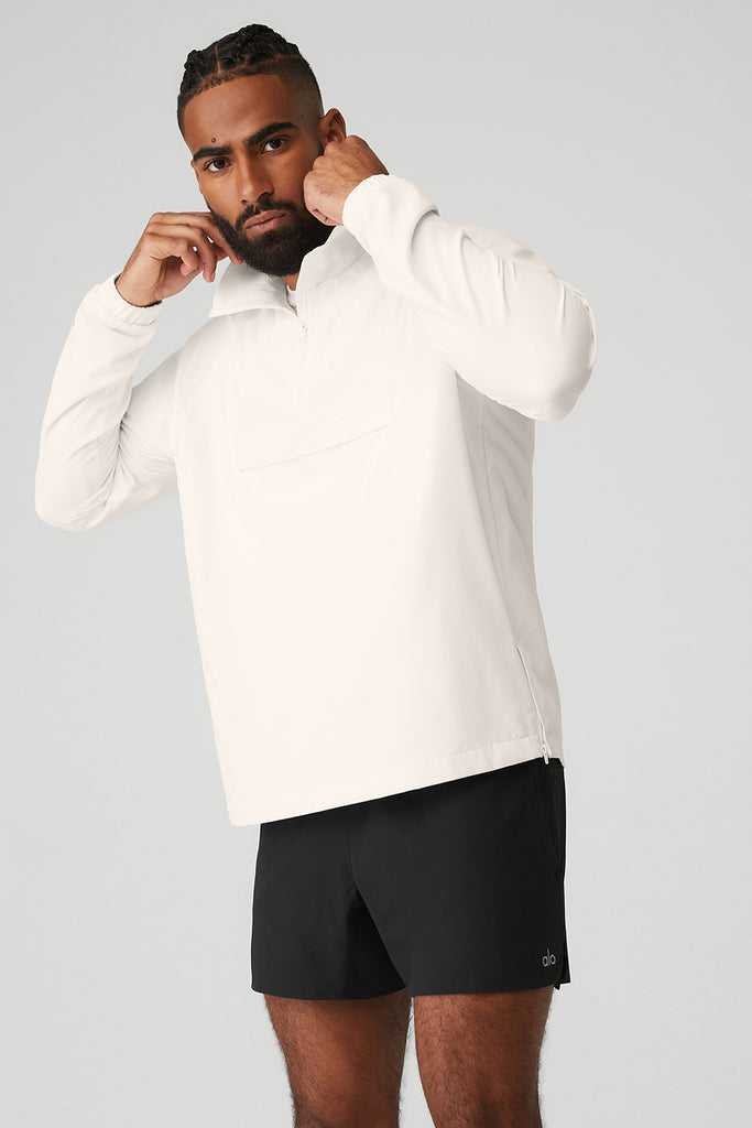 Bundy Alo Yoga Ripstop 1/4 Zip On-Set Bílé | ACFILEO-26