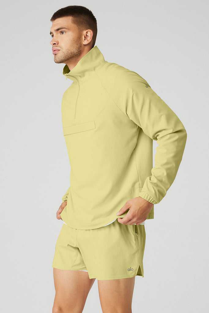 Bundy Alo Yoga Ripstop 1/4 Zip On-Set Žluté | PNSLMTH-43