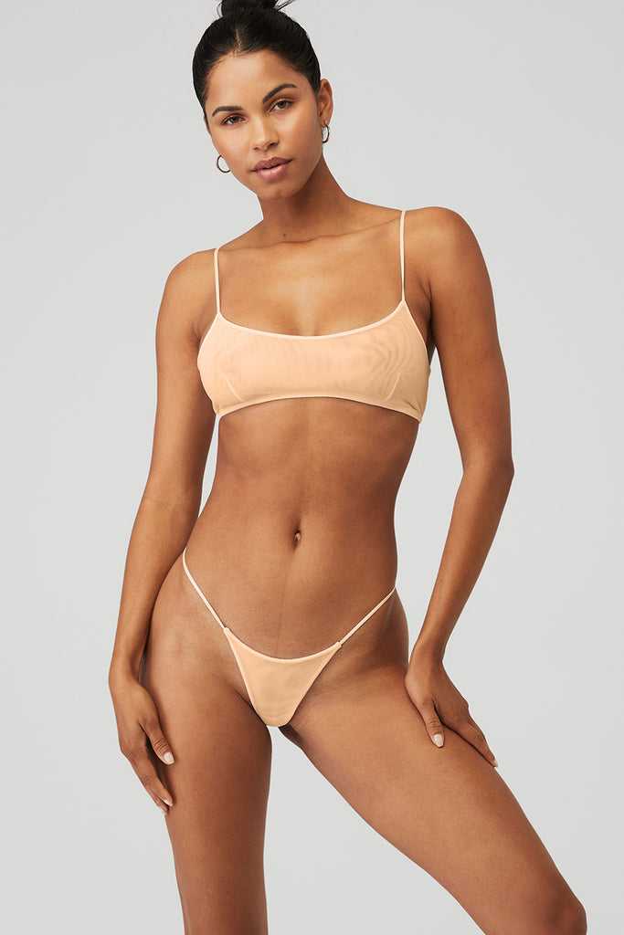 Běžecké Podprsenky Alo Yoga Airmesh Venus Bralette Hnědožlutý | SZXTNKM-80
