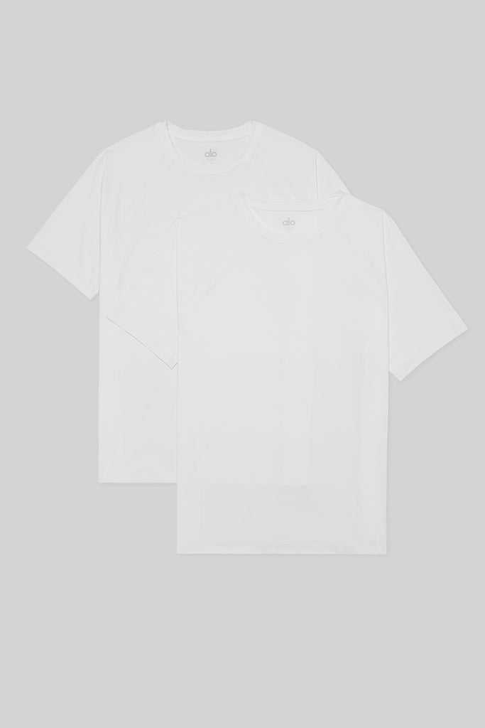 Běžecké Tričko Alo Yoga Idol Performance Tee (2 Pack) Bílé | EYZGTMU-16