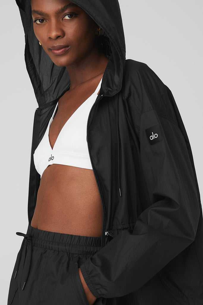 Fleece Bundy Alo Yoga Cloud Nine Černé | ASBVCNX-18