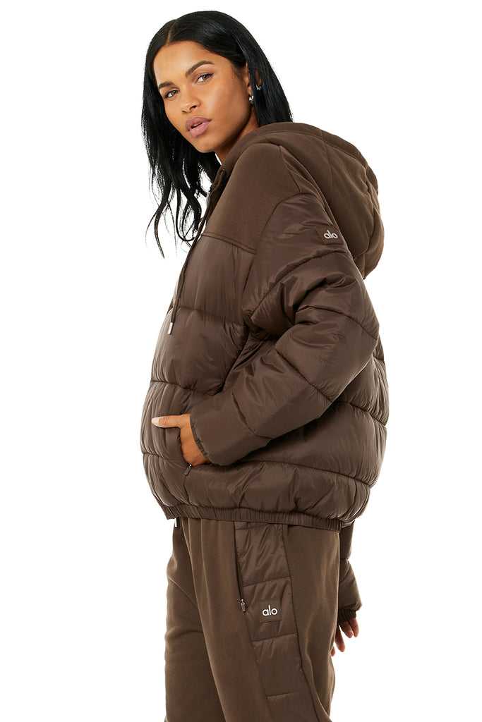 Fleece Bundy Alo Yoga Mash Up Káva | VLFJDTG-91