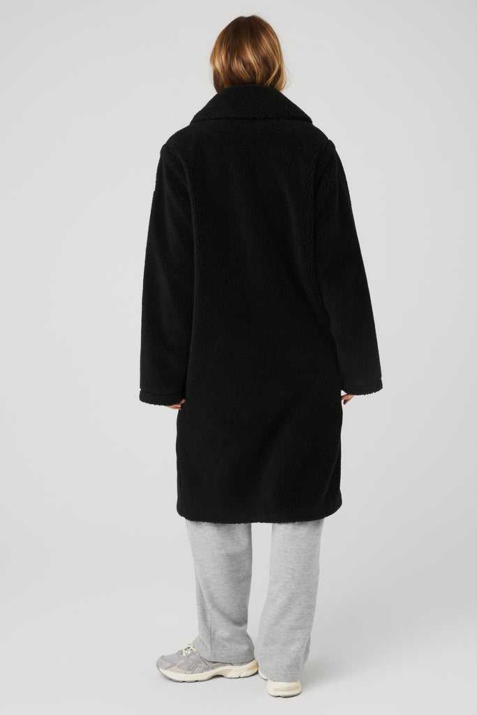 Fleece Bundy Alo Yoga Oversized Trench Černé | SQNAOGF-04