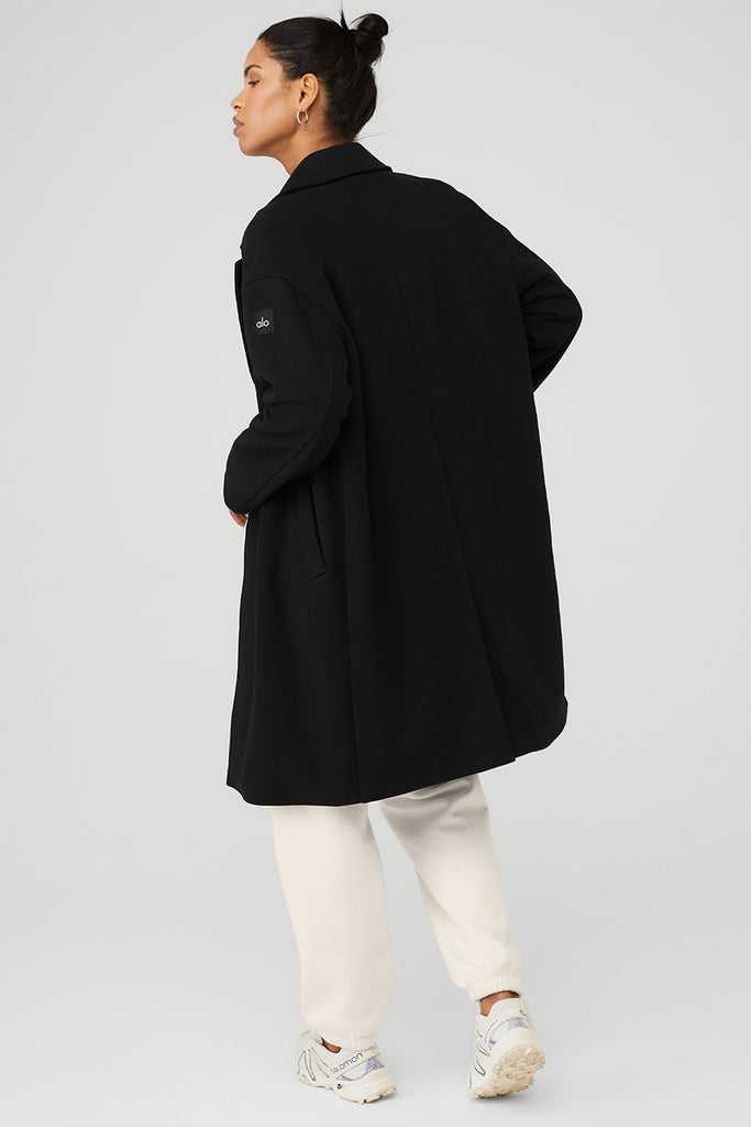 Kabáty Pro Volný Čas Alo Yoga VIP Blazer Trench Černé | UFJIVSB-98