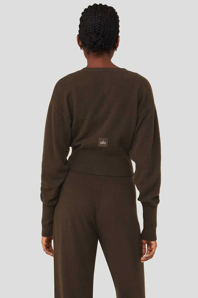 Kardigan Alo Yoga Cashmere Jet Set Káva | YEDCFTS-82