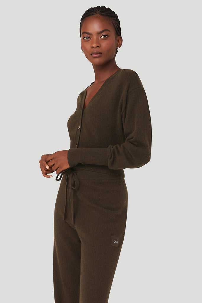 Kardigan Alo Yoga Cashmere Jet Set Káva | YEDCFTS-82