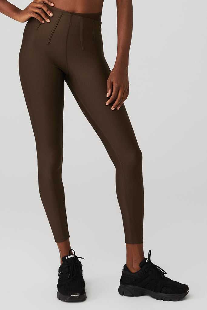 Legíny Alo Yoga Airlift High-Pasem 7/8 Corset Káva | MXELHBV-27