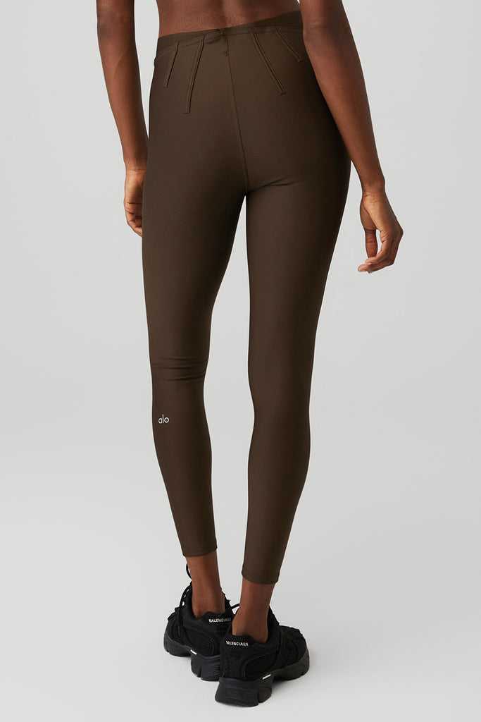 Legíny Alo Yoga Airlift High-Pasem 7/8 Corset Káva | MXELHBV-27