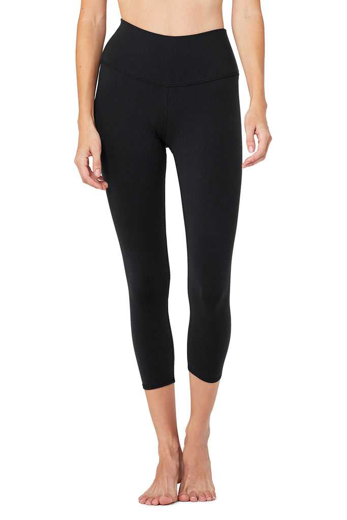 Legíny Alo Yoga Alo Jóga High-Pasem Airbrush Capri Černé | STALIEG-05