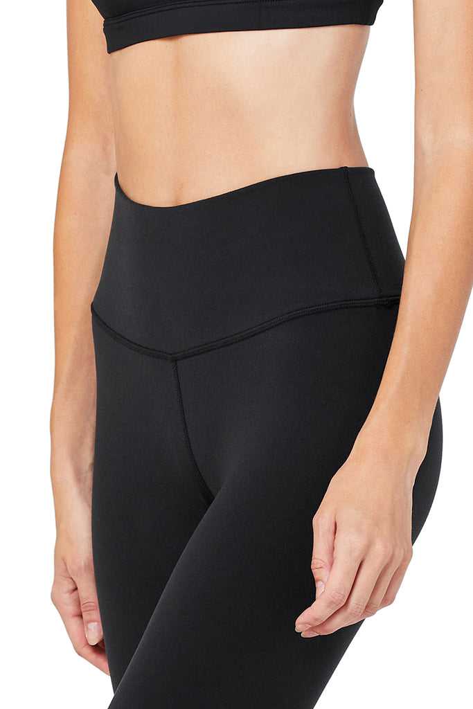 Legíny Alo Yoga Alo Jóga High-Pasem Airbrush Capri Černé | STALIEG-05