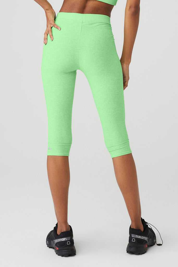 Legíny Alo Yoga Alosoft High-Pasem Iconic 90\'S Capri Mátově Zelená Zelene | JHLKEOQ-45