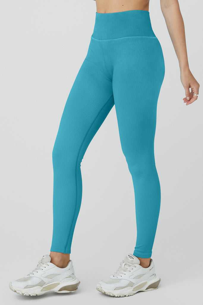 Legíny Alo Yoga Seamless High-Pasem Žebrovaný Blankyt | NFPKJIY-54