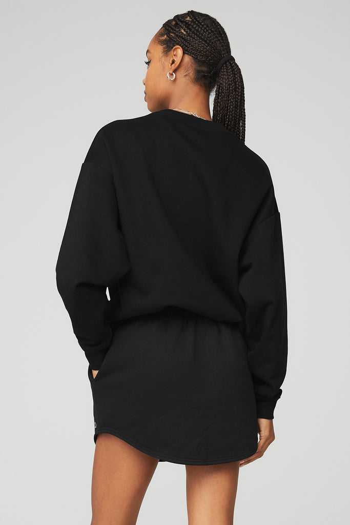 Long Sleeve Alo Yoga Accolade Crew Neck Černé | BQHTVJZ-62