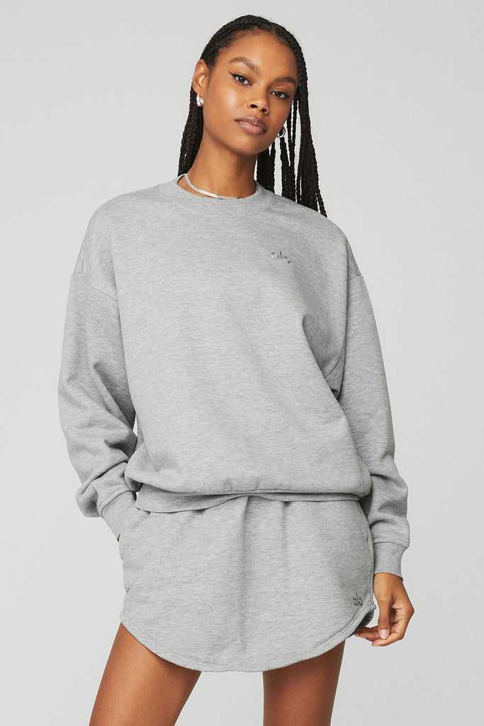 Long Sleeve Alo Yoga Accolade Crew Neck Šedé | GFROWDL-58