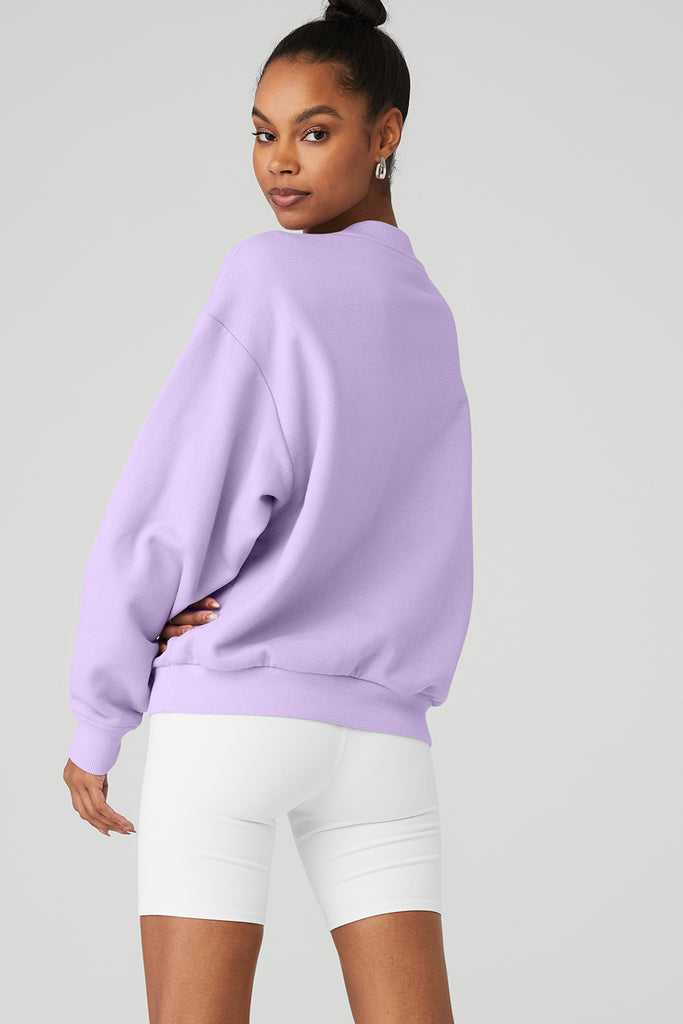 Long Sleeve Alo Yoga Accolade Crew Neck Fialové | LVNXMHG-39