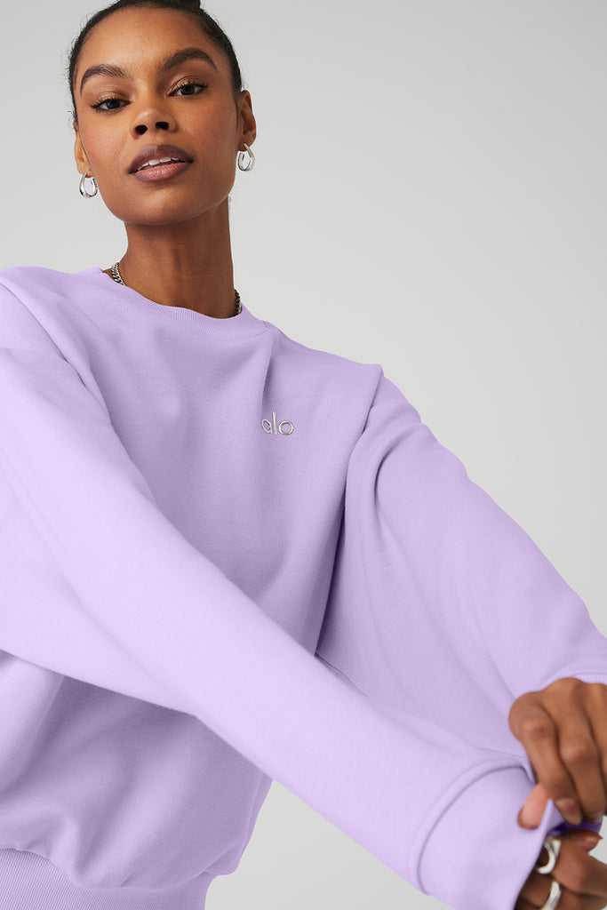 Long Sleeve Alo Yoga Accolade Crew Neck Fialové | LVNXMHG-39