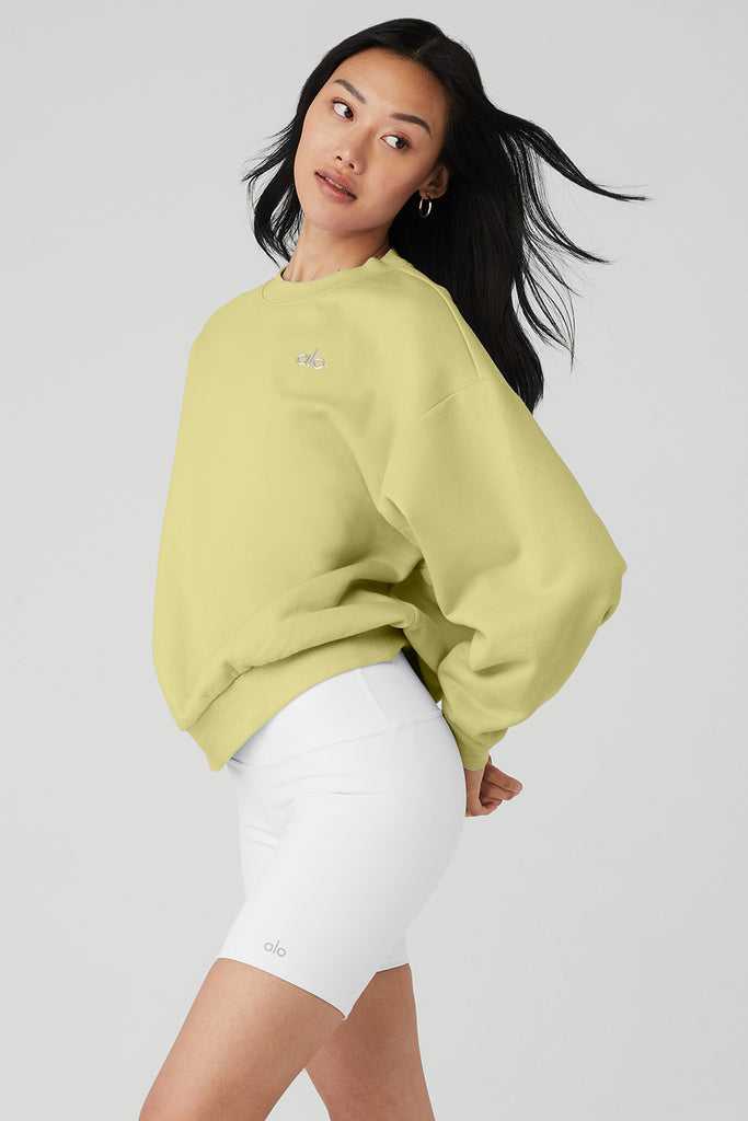 Long Sleeve Alo Yoga Accolade Crew Neck Žluté | SRCIVXU-32