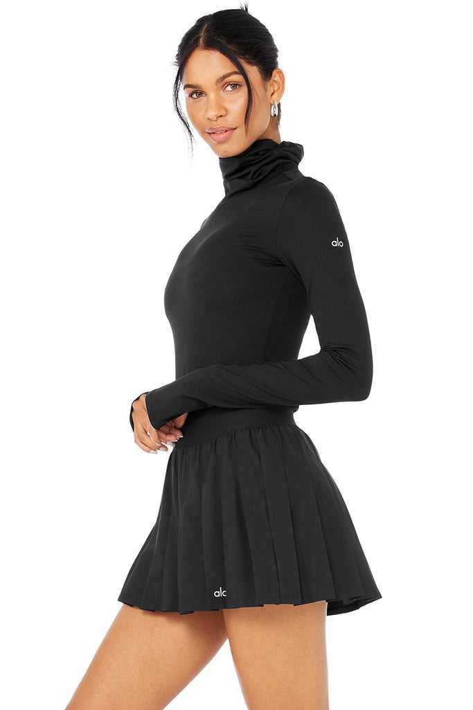 Long Sleeve Alo Yoga Alosoft Protection Turtleneck Černé | ABRJXEN-34