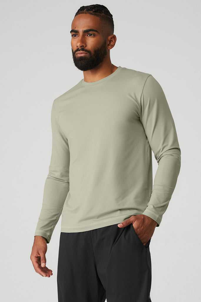 Long Sleeve Alo Yoga Conquer Reform Crewneck Citrón Zelene | DIACLHO-08