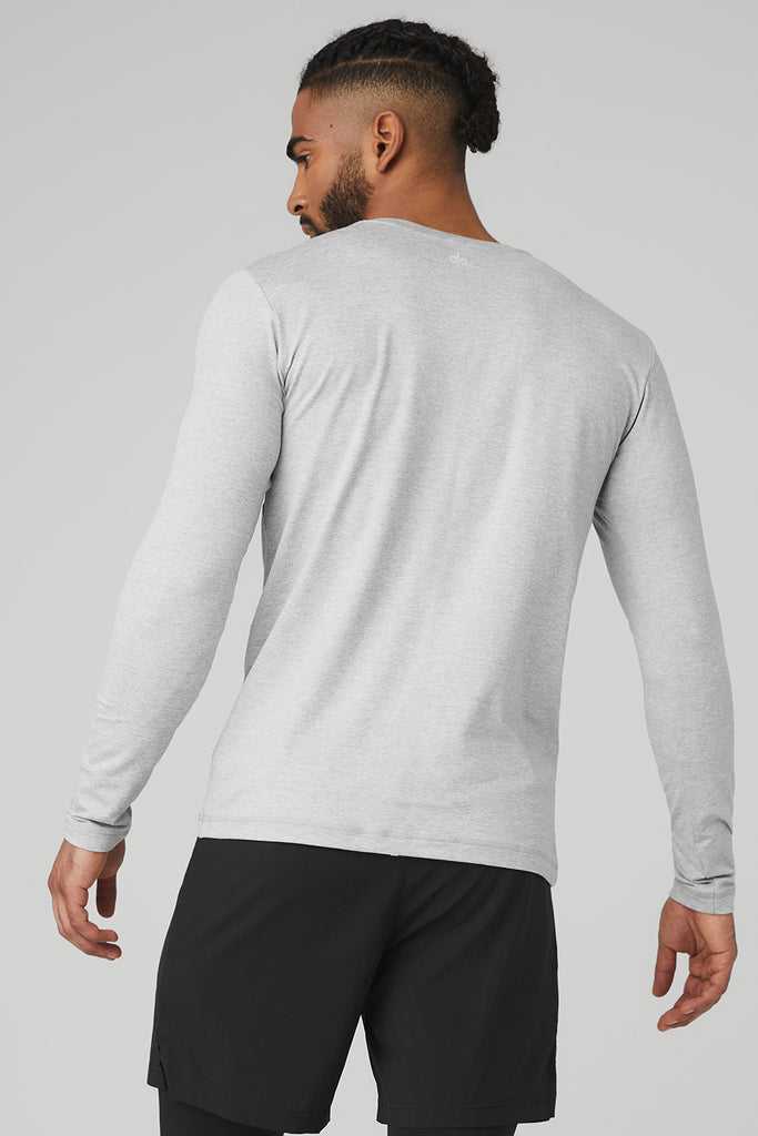 Long Sleeve Alo Yoga Conquer Reform Crewneck Šedé | MGRFBCP-70