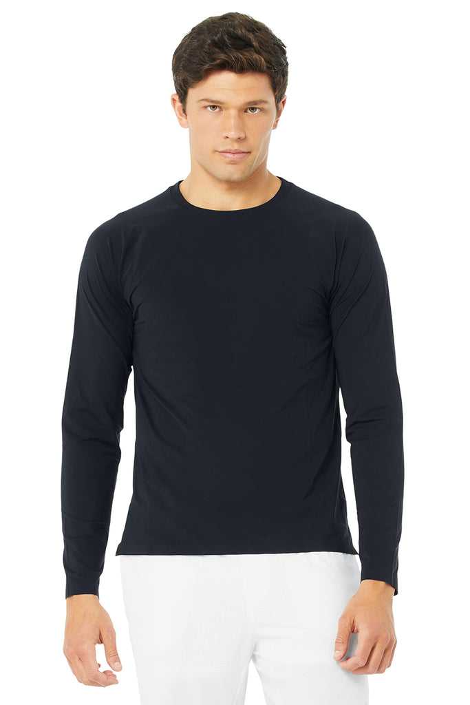 Long Sleeve Alo Yoga Idol Performance Tee Tmavě Blankyt | BZWPURS-59