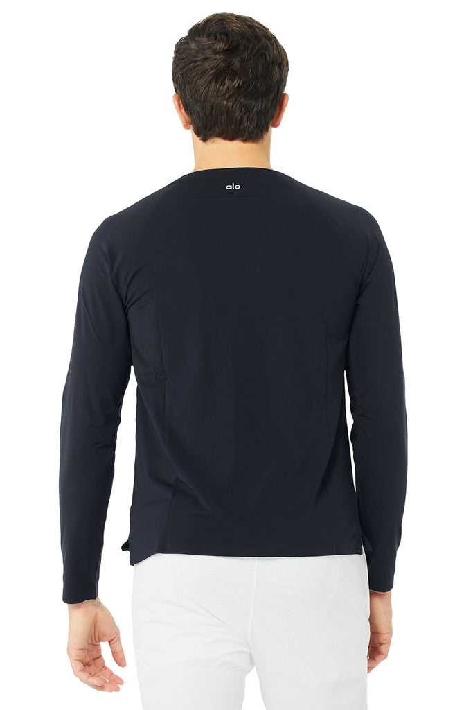 Long Sleeve Alo Yoga Idol Performance Tee Tmavě Blankyt | BZWPURS-59