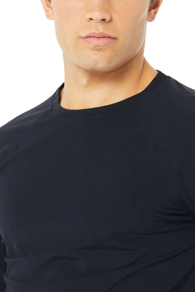 Long Sleeve Alo Yoga Idol Performance Tee Tmavě Blankyt | BZWPURS-59