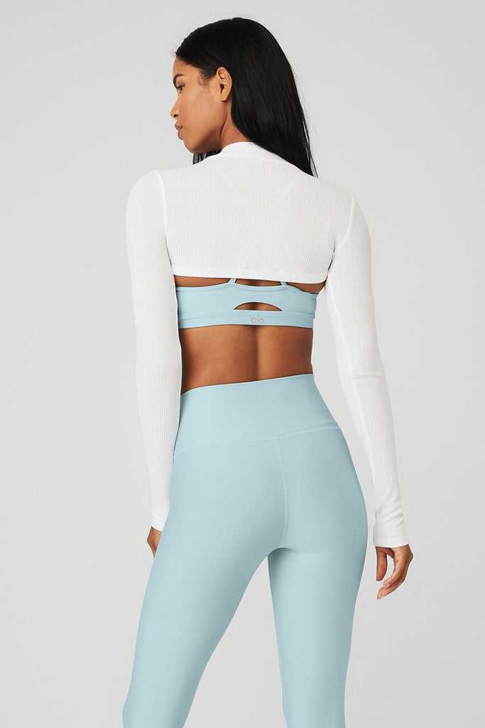 Long Sleeve Alo Yoga Thrill Seeker Shrug Bílé | MUDXCJL-72