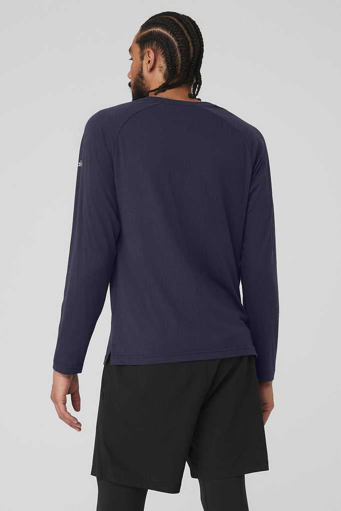 Long Sleeve Alo Yoga Triumph Tee Tmavě Blankyt | WNKXMTC-97
