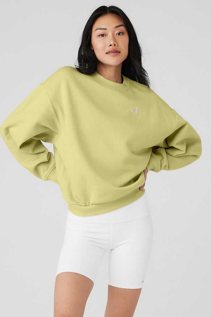 Mikiny Alo Yoga Accolade Crew Neck Žluté | XNVSCEY-85