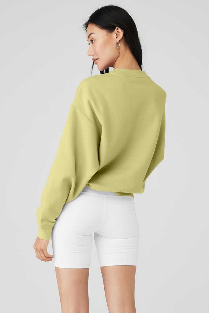 Mikiny Alo Yoga Accolade Crew Neck Žluté | XNVSCEY-85