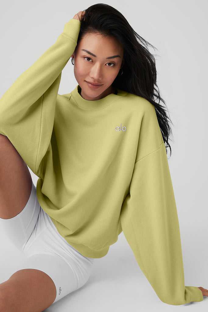 Mikiny Alo Yoga Accolade Crew Neck Žluté | XNVSCEY-85