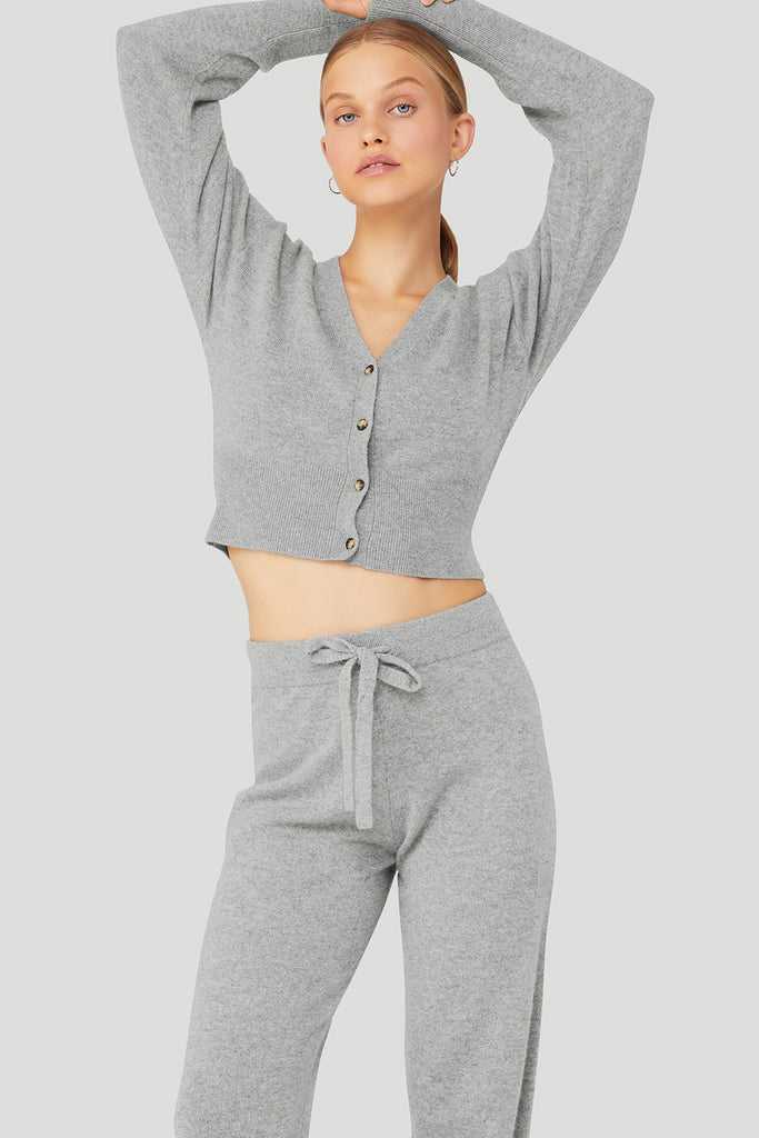 Mikiny Alo Yoga Cashmere Jet Set Šedé | EMLOCZH-80
