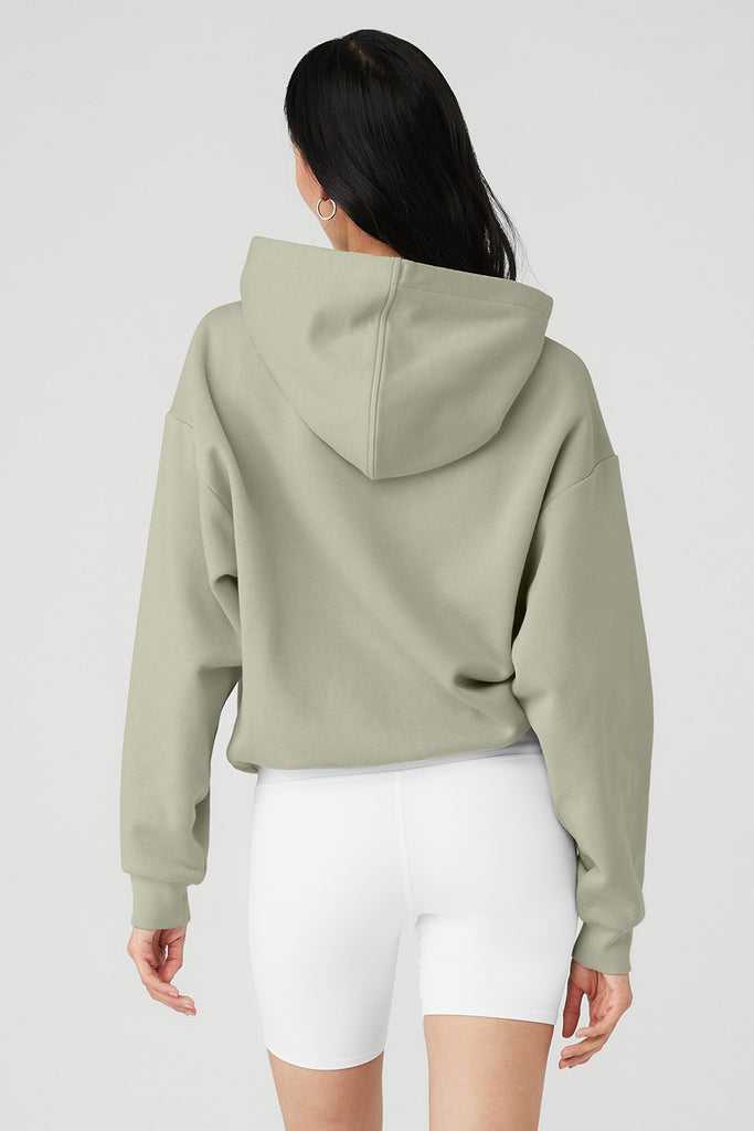 Mikiny S Kapucí Alo Yoga Accolade Citrón Zelene | EQKGLPW-70