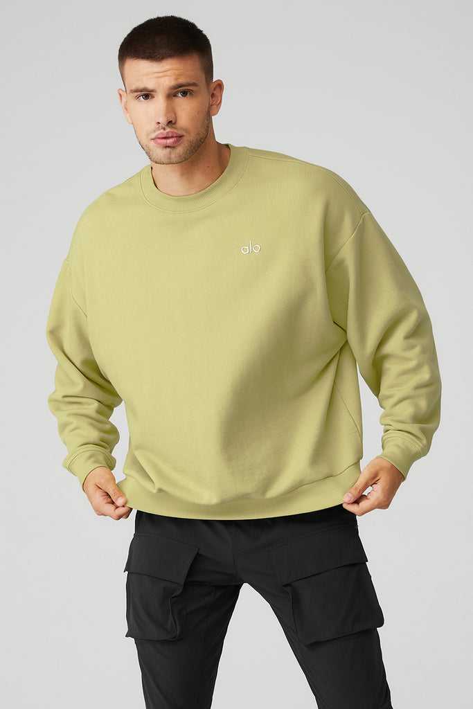 Mikiny S Kapucí Alo Yoga Accolade Crew Neck Žluté | HXITLGK-35