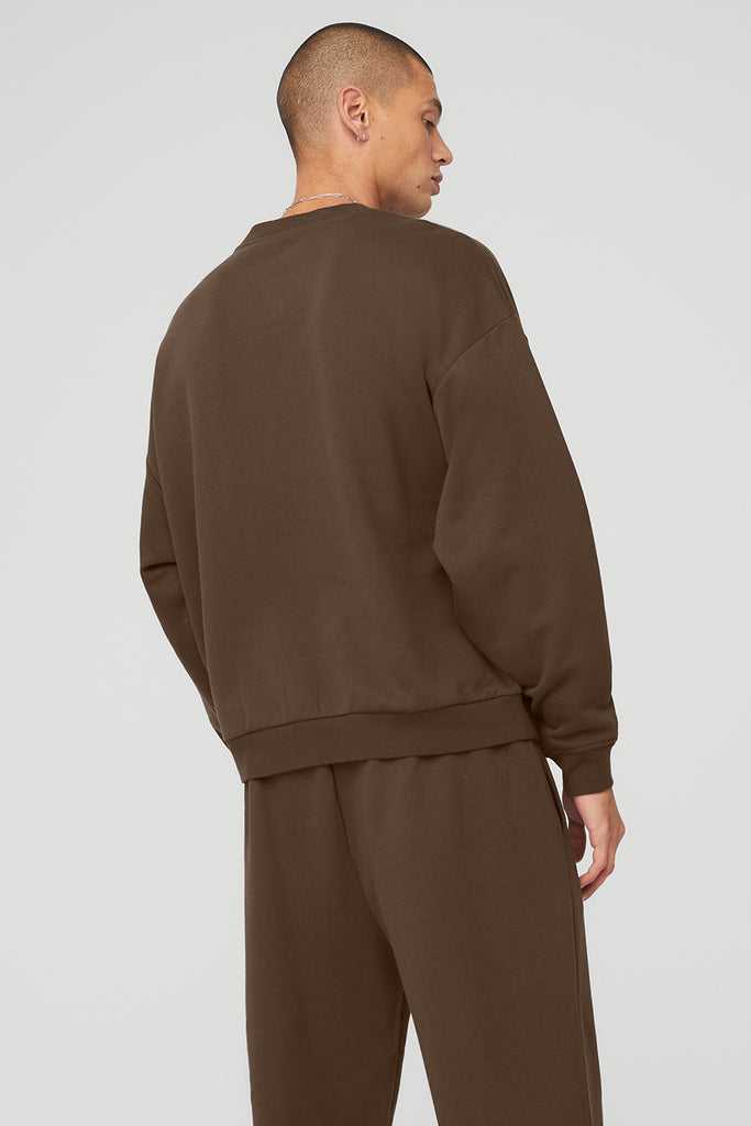 Mikiny S Kapucí Alo Yoga Accolade Crew Neck Káva | JCHRDVQ-57