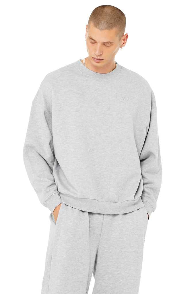 Mikiny S Kapucí Alo Yoga Accolade Crew Neck Šedé | KSUZIGD-13