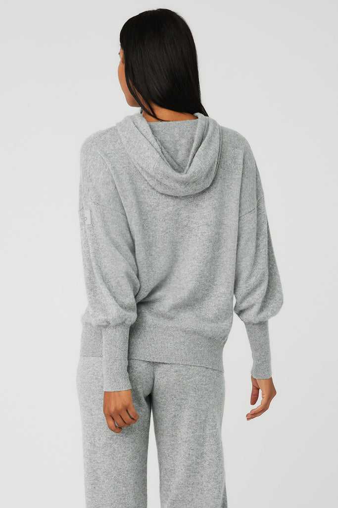 Mikiny S Kapucí Alo Yoga Cashmere Jet Set Šedé | HQLRFKX-42